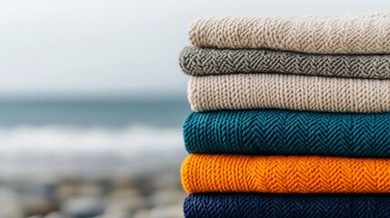 Collection of raw knitted materials showcasing texture, softness, and craftsmanship