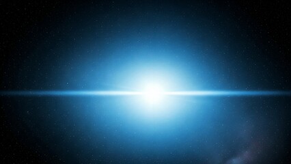 Bright star with diffraction spikes on a dark background.