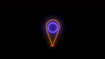Glowing location icon animation.
