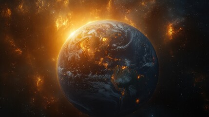 in the beginning god created the heavens and the earth genesis 1 1 colorful space scene