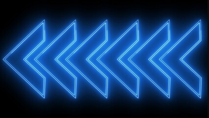 Neon line arrow animation.