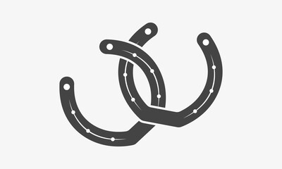 Fototapeta premium Horseshoes connected. Icon of luck. Vector illustration 