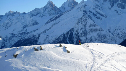 Skier in the french alps