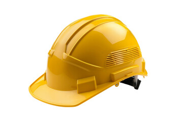 Fototapeta premium Professional-Grade Construction Safety Helmet Isolated on Transparent Background