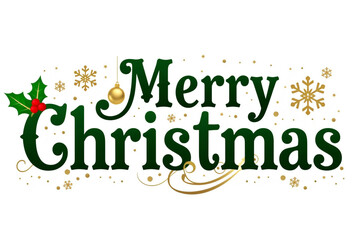 Fototapeta premium merry christmas lettering design