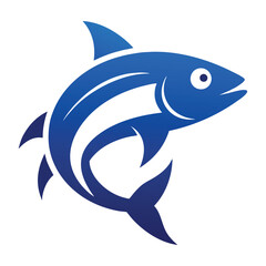 Fish logo icon vector art illustration.
