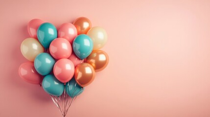 Pastel Balloons Bunch Festive Celebration Background