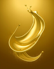 pure gold background with a liquid gold splash in the middle
