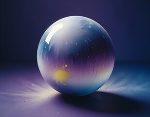 Obraz premium Blue ball abstract generate with AI