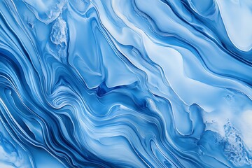 Obraz premium Abstract blue ice texture with frozen cracks and patterns,winter background