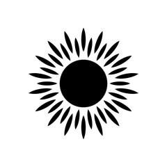 Sun vector icon. Summer illustration sign. hot symbol or logo.