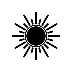 Sun vector icon. Summer illustration sign. hot symbol or logo.