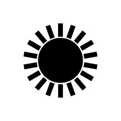 Sun vector icon. Summer illustration sign. hot symbol or logo.