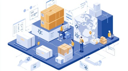 Obraz premium Innovative Logistics System for Healthcare Management During COVID-19 Pandemic Ensuring Proper Distribution Efficiency