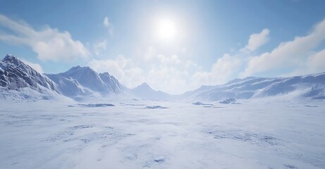 Obraz premium Antarctica, a vast snow-covered landscape winter background