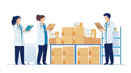 Team Coordinating Vaccine Distribution in Logistics Environment