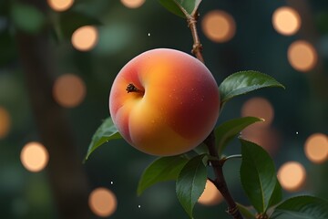 HD Peach bokeh background Generative AI