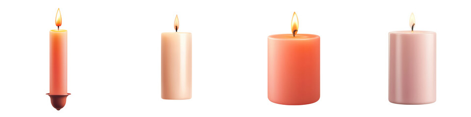 Flickering Candlelight Ambience   Calming Minimalist Home Decor with Soft Pastel Candles Casting a Warm Glow in a Peaceful Cozy Atmosphere