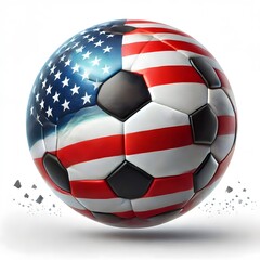Obraz premium Classic Football Isolated on Transparent Background with Traditional Black and White Pattern