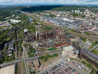 Obraz premium Volklingen Ironworks, industrial heritage in Saarland, Germany.