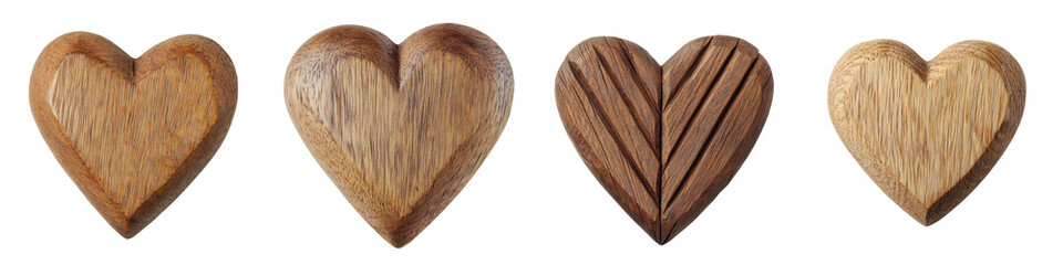 Gorgeous Handcrafted Wooden Heart Shapes in Various Textured Designs  Ideal for Romantic Eco Friendly or Minimalist Decor and Craft Projects