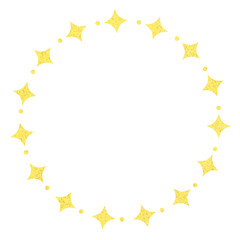 星のフレーム（金色、キラキラ、ラメ、グリッター、スパンコール）