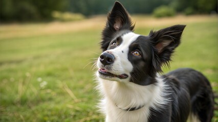 Fototapeta premium Border Collie in a Field