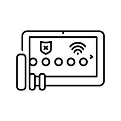 Smart Alarm black line icon