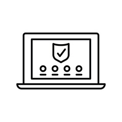 Zone black line icon