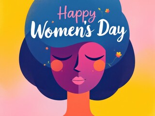 Celebratory women's day illustration with vibrant colors for festive design