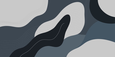 Obraz premium Grey abstract in monochrome colors banner background. vector presentation design. PowerPoint and Business vector template.