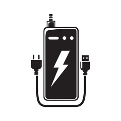 powerbank icon vector template design