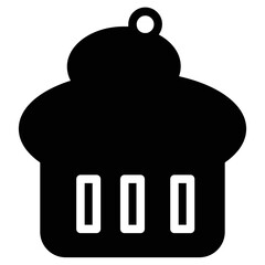 Birthday Cake Desert Glyph Icon