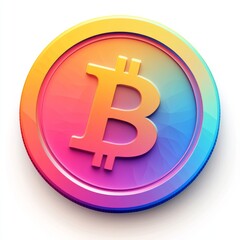 Vibrant Bitcoin Symbol Design