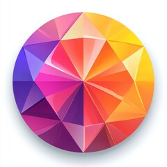 Colorful Geometric Diamond Design