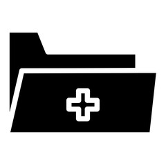 Obraz premium Folder Archive Medical Glyph Icon