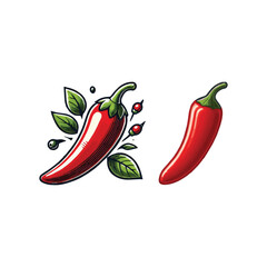 Chili vector icon symbol design art illustration