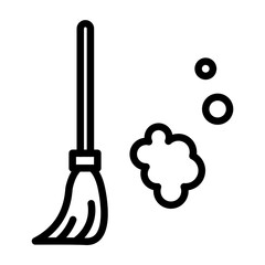 Broom Vector Icon Design