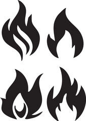 Fire Flame vector|Fireplace vector|Fire hazard vector|Flames background vector|Flame icon symbol vector design set