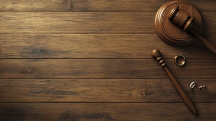 Fototapeta premium The Gavel's Gavel: A Powerful Instrument of Law and Order 