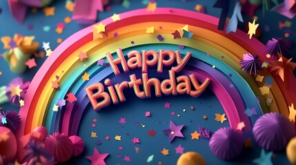 Obraz premium A vibrant kirigami design of 