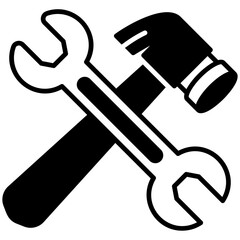 Hands Tool Black Fill Icon
