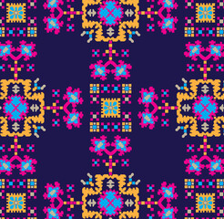 Obraz premium Seamless floral pattern with leaves ,botanical flowers with abstract allover design and background texture