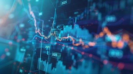 Annual financial summary showcasing chart yearly data and statistics highlighting the company's progress and growth leading up to 2025 featuring economic performance review and revenue growth details