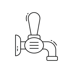 Beer tap vector icon