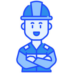 Engineer Blue Color Icon