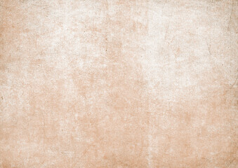 Grunge background texture of old vintage worn paper. Faded scratched parchment