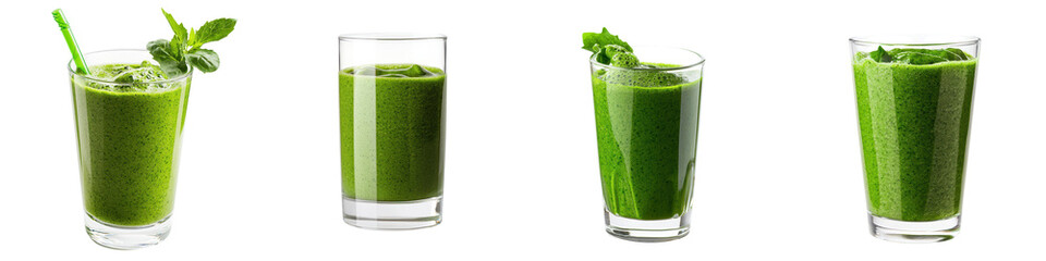 Healthy Green Vegetable Smoothie with Fresh Mint Leaves Served in a Glass  Nutritious Detox Drink for a Wellness and Fitness Lifestyle