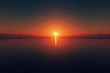 Naklejka premium Abstract horizon line with glowing orange light for creative wallpapers