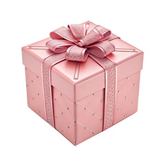 gift box with ribbon on white background